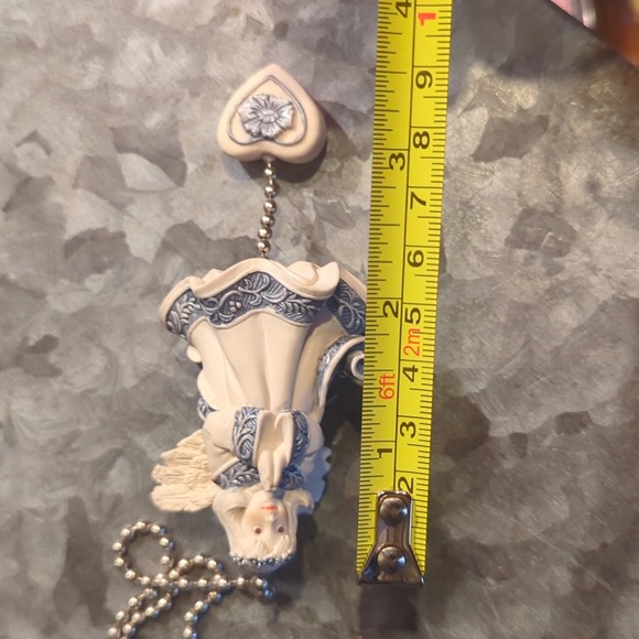 Vintage Sarah's Angel Fan Lamp Light Pull - Picture 8 of 8